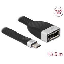 Płaski kabel wstążkowy FPC z USB-C do DisplayPort - DP Alt Mode 4K 60Hz 13,5cm Delock 86731