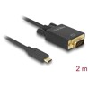 Kabel USB-C na VGA 2m czarny Delock 85262