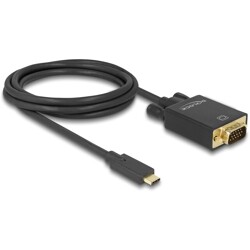 Kabel USB-C na VGA 2m czarny Delock 85262