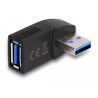 Adapter USB 3.0 A/A wtyk/gniazdo kątowy 270° poziomy Delock 65342