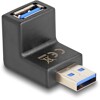Adapter USB 3.0 A/A wtyk/gniazdo kątowy 270° pionowy Delock 65340