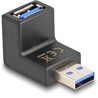 Adapter USB 3.0 A/A wtyk/gniazdo kątowy 270° pionowy Delock 65340