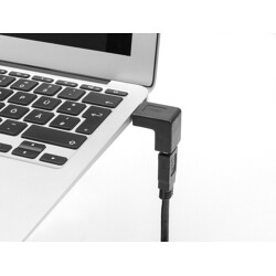 Adapter USB 3.0 A/A wtyk/gniazdo kątowy 270° pionowy Delock 65340