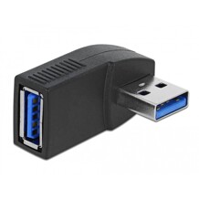 Adapter USB 3.0 A/A wtyk/gniazdo kątowy 90° poziomy Delock 65341