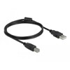 Kabel USB 2.0 A wtyk - USB 2.0 B wtyk 1m czarny Delock 83566