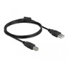Kabel USB 2.0 A wtyk - USB 2.0 B wtyk 1m czarny Delock 83566