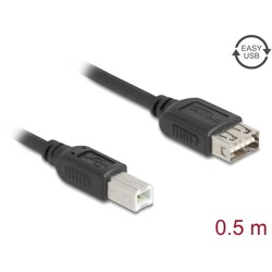 Kabel USB 2.0 USB typ B męski na EASY USB typ A żeński 50cm Delock 81529