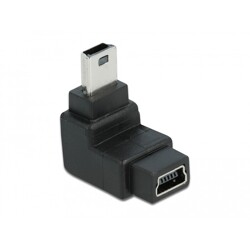 Adapter USB mini B 5-pin. wtyk/gniazdo 90° Delock 65097
