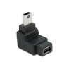 Adapter USB mini B 5-pin. wtyk/gniazdo 90° Delock 65097