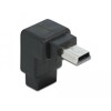 Adapter USB mini B 5-pin. wtyk/gniazdo 90° Delock 65097