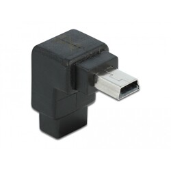 Adapter USB mini B 5-pin. wtyk/gniazdo 90° Delock 65097