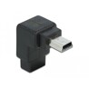 Adapter USB mini B 5-pin. wtyk/gniazdo 90° Delock 65097