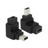 Adapter USB mini B 5-pin. wtyk/gniazdo 90° Delock 65096