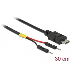 Kabel zasilający USB micro-B do 2x pin wtyk męski rozdzielony 30cm Delock 85408