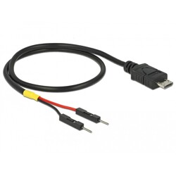 Kabel zasilający USB micro-B do 2x pin wtyk męski rozdzielony 30cm Delock 85408