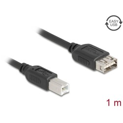 Kabel USB 2.0 USB typ B męski na EASY USB typ A żeński 1m Delock 81530
