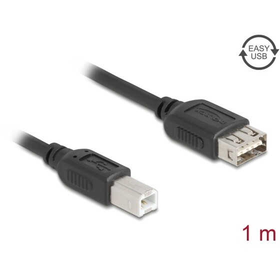 Kabel USB 2.0 USB typ B męski na EASY USB typ A żeński 1m Delock 81530