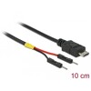 Kabel zasilający USB micro-B do 2x pin wtyk męski rozdzielony 10cm Delock 85406