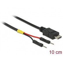 Kabel zasilający USB micro-B do 2x pin wtyk męski rozdzielony 10cm Delock 85406