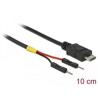 Kabel zasilający USB micro-B do 2x pin wtyk męski rozdzielony 10cm Delock 85406
