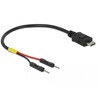 Kabel zasilający USB micro-B do 2x pin wtyk męski rozdzielony 10cm Delock 85406