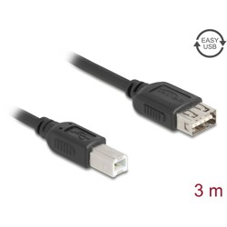Kabel USB 2.0 USB typ B męski na EASY USB typ A żeński 3m Delock 81532