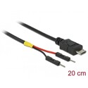 Kabel zasilający USB micro-B do 2x pin wtyk męski rozdzielony 20cm Delock 85407
