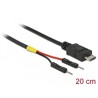 Kabel zasilający USB micro-B do 2x pin wtyk męski rozdzielony 20cm Delock 85407