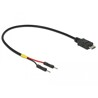 Kabel zasilający USB micro-B do 2x pin wtyk męski rozdzielony 20cm Delock 85407