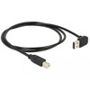 Przewód USB 2.0 typ A na USB 2.0 typ B kątowy w górę / w dół 1m Delock 85558