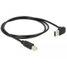 Przewód USB 2.0 typ A na USB 2.0 typ B kątowy w górę / w dół 1m Delock 85558