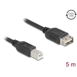 Kabel USB 2.0 USB typ B męski na EASY USB typ A żeński 5m Delock 81533