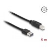 Przewód USB 2.0 typ A na USB 2.0 typ B 5m czarny Delock 85553