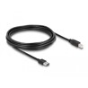 Przewód USB 2.0 typ A na USB 2.0 typ B 5m czarny Delock 85553