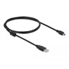 Kabel USB 2.0 A wtyk - USB 2.0 mini-B wtyk 1m czarny Delock 82273