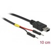 Kabel rozdzielacz zasilający USB mini-B do 2x pin wtyk męski 10cm Delock 85412