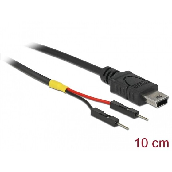Kabel rozdzielacz zasilający USB mini-B do 2x pin wtyk męski 10cm Delock 85412