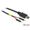 Kabel rozdzielacz zasilający USB mini-B do 2x pin wtyk męski 30cm Delock 85414
