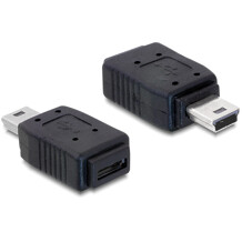 Adapter USB micro A+B gniazdo - mini USB 5-pin. wtyk Delock 65155