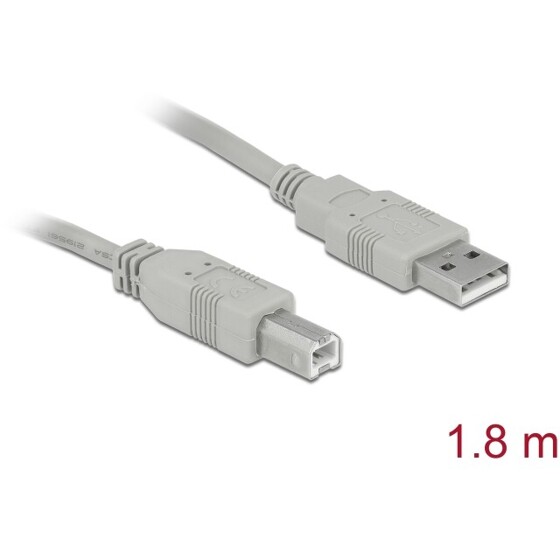 Przewód z wtykiem męskim USB 2.0 typ A - wtyk męski USB 2.0 typ B 1,8 m Delock 82215