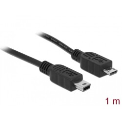 Kabel USB 2.0 micro B wtyk - USB 2.0 mini wtyk 1m Delock 83177