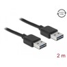 Przewód USB 2.0 typ A na USB 2.0 typ A 2m czarny Delock 85556