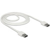 Przewód USB 2.0 typ A na USB 2.0 typ A 2m biały Delock 85194