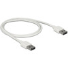Przewód USB 2.0 typ A na USB 2.0 typ A 1m biały Delock 85193
