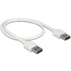 Przewód USB 2.0 typ A na USB 2.0 typ A 50cm biały Delock 85192