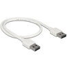 Przewód USB 2.0 typ A na USB 2.0 typ A 50cm biały Delock 85192