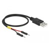 Kabel zasilający USB typ A do 2x pin wtyk męski rozdzielony 30cm Delock 85402