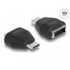 Adapter USB-C męski na USB 3.2 klucz A żeński czarny Delock 66058