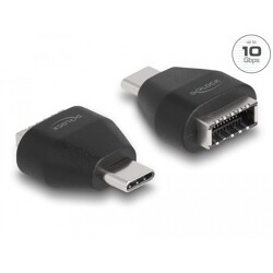 Adapter USB-C męski na USB 3.2 klucz A żeński czarny Delock 66058