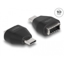 Adapter USB-C męski na USB 3.2 klucz A żeński czarny Delock 66058